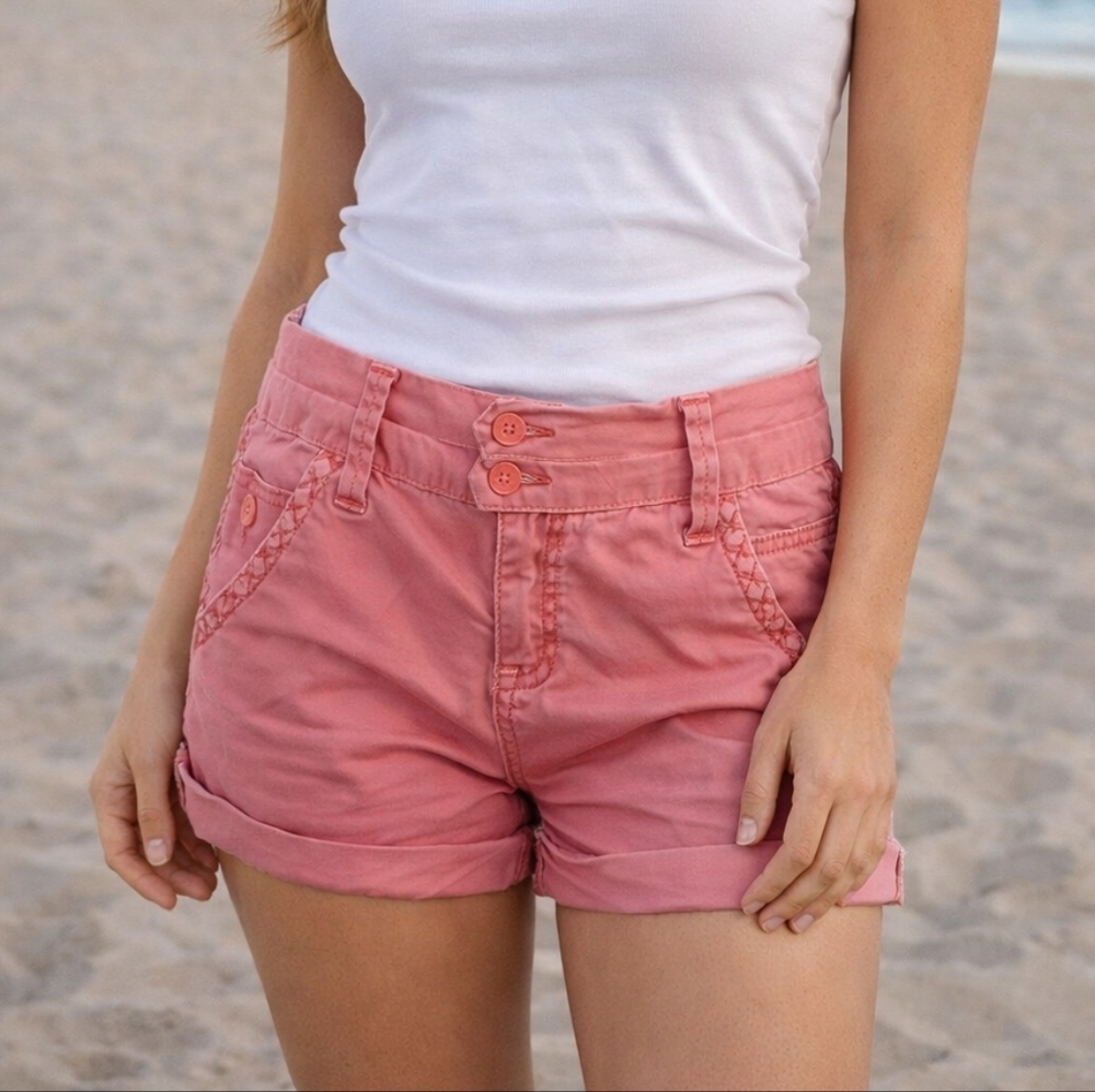 Freestyle Revolution Pink Cargo Shorts Relaxed Fit Size 7